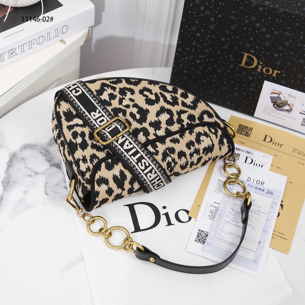 CD Saddle Bag in Leopard Print #11146-02