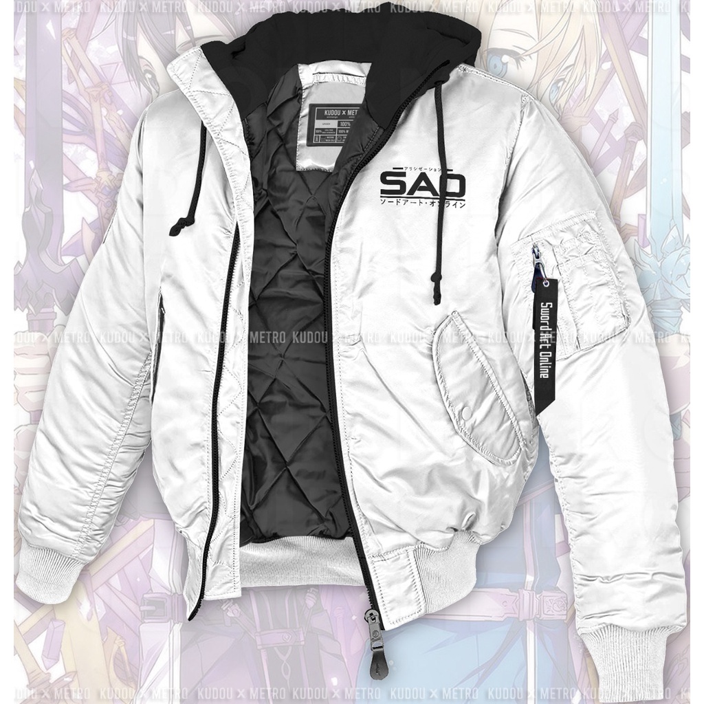 Jaket Waterproof Bomber SAO  Alicization Anime Manga Sword Art Online Unisex