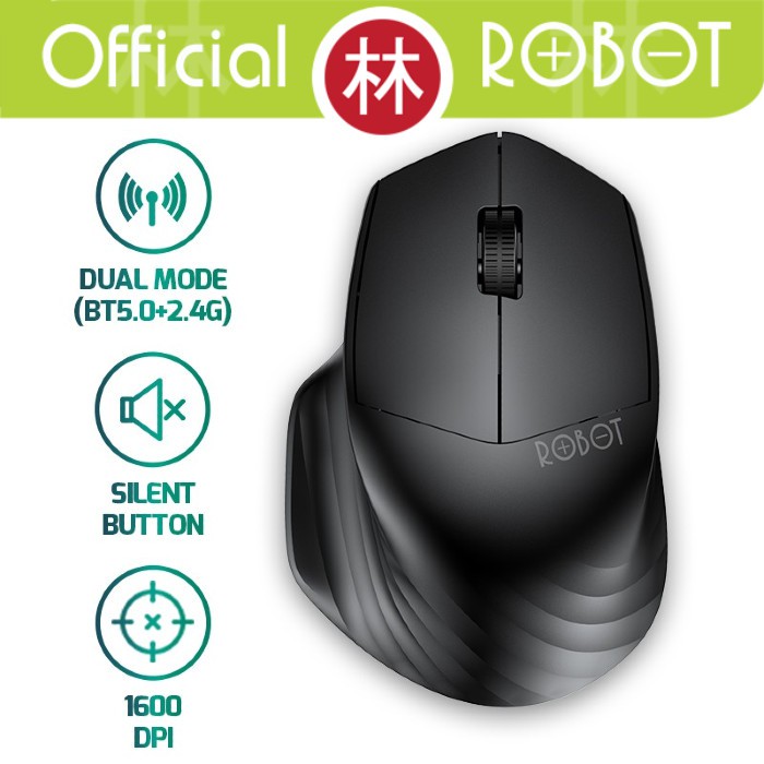 Robot M350 Wirelesss Mouse Multi Mode Bluetooth &amp; 2.4G USB Wireless