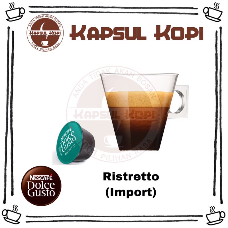 

Ristretto Ecer Kapsul Kopi Impor Nescafe Dolce Gusto Import Coffee Capsule