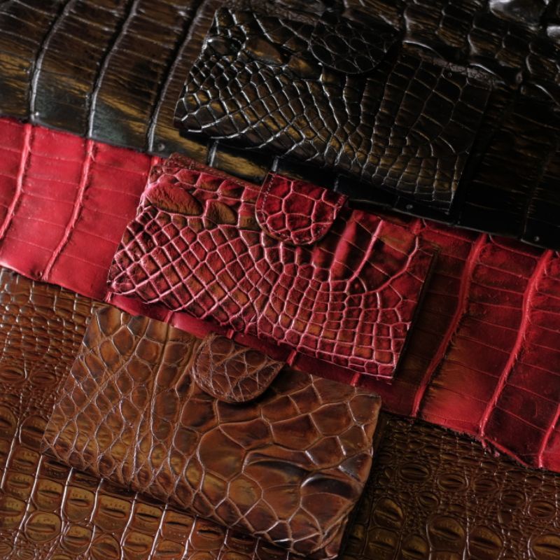 DOMPET PRIA/WANITA EKSTOTIK KULIT BUAYA ASLI PAPUA