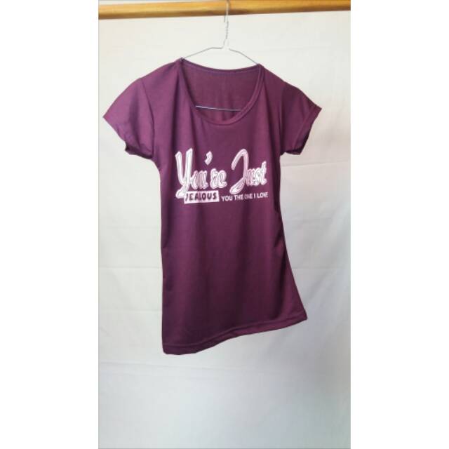 Kaos Wanita Murah Ungu Tua You Nyaman