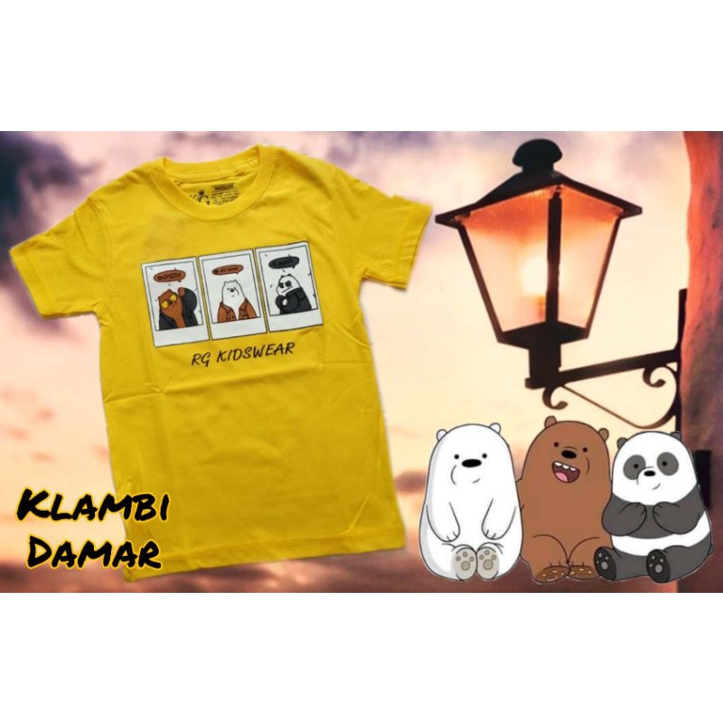 Kaos Anak /Baju Anak Unisex We Bare Bears