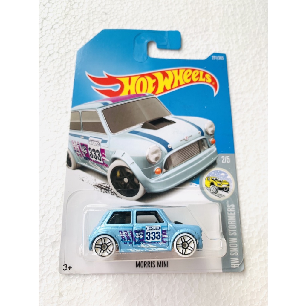 HOT WHEELS HOTWHEELS MORRIS MINI BIRU 333 HW SNOW STORMERS DIECAST MOBIL VW LANGKA MURAH TRACK MORIS