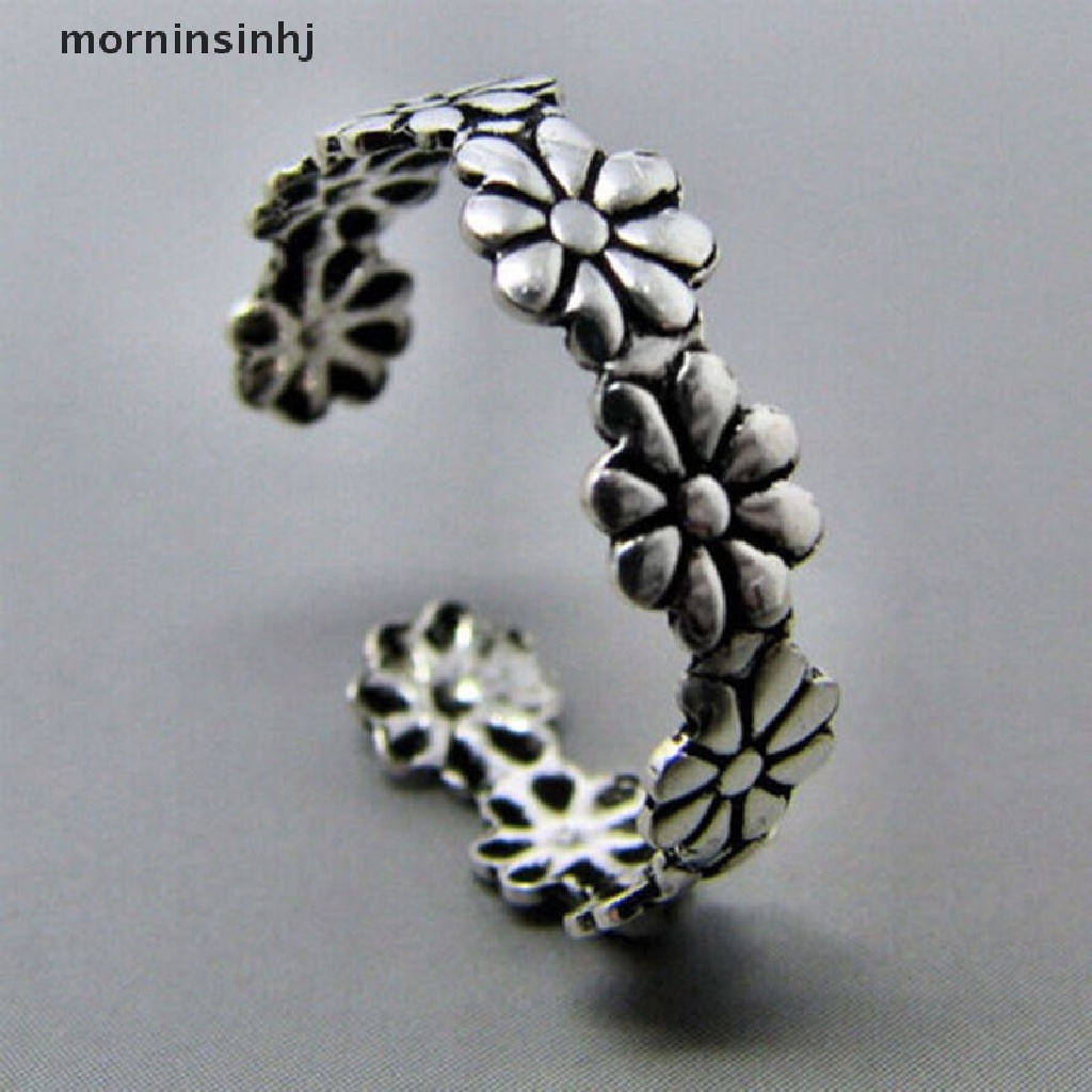 Mornin Cincin Jari Kaki Lapis Silver 925 Adjustable Untuk Wanita