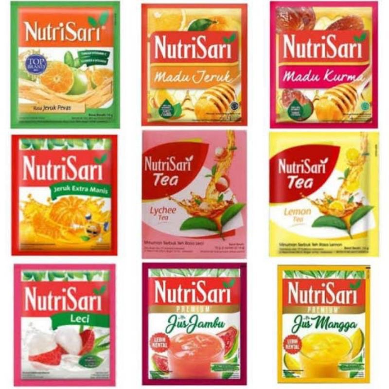 

NUTRISARI 1 RENCENG 10 SACHET SEMUA VARIAN RASA