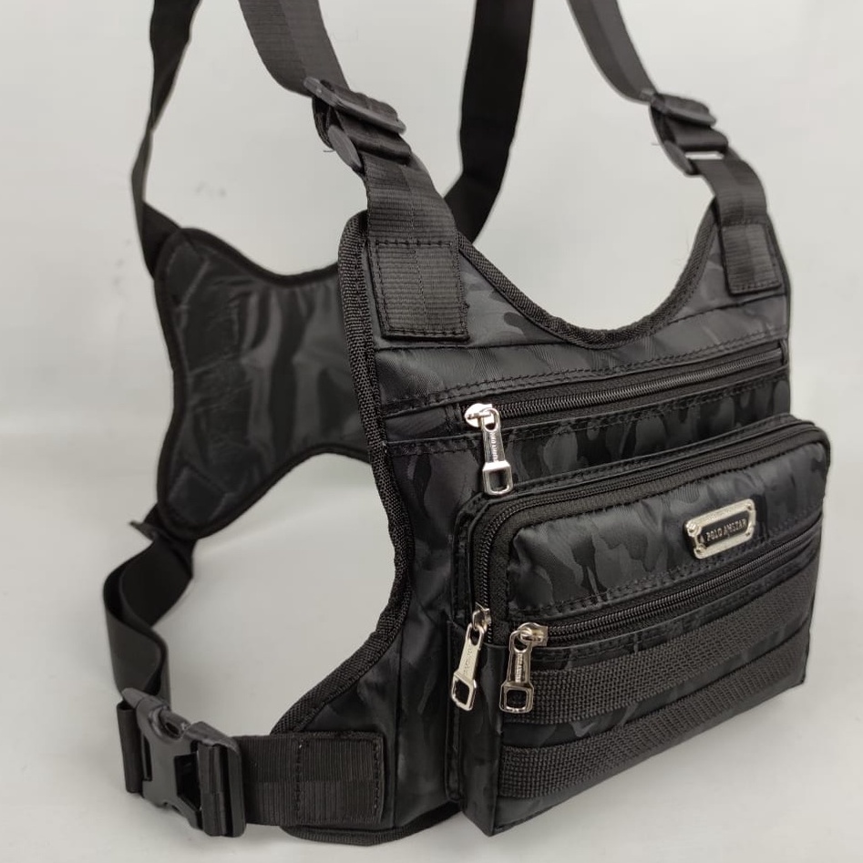 TAS SALEMPANG TAS DADA ARMY WATERPROOF  KULIT PU LEATHER ORIGINAL POLO AMSTAR CHEST BAG OUTDOOR