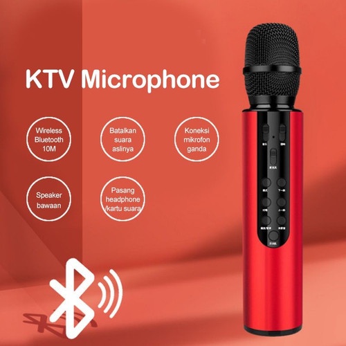 Mic Bluetooth M6 Original Ktv Karaoke/Microphone Bluetooth karaoke/Mikropon Wireles Speaker Portable