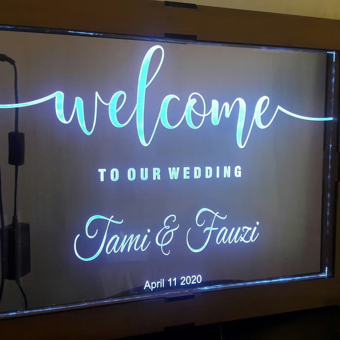 Acrylic wedding sign /akrilik sign / welcome board / engagement / papan nama / Wedding sign