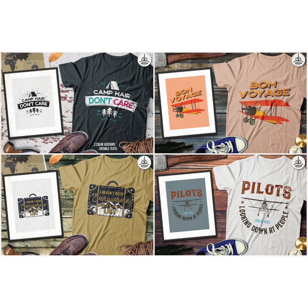 T-Shirt Designs Retro Collection Part 5 Vintage - Photoshop &amp; Illustrator