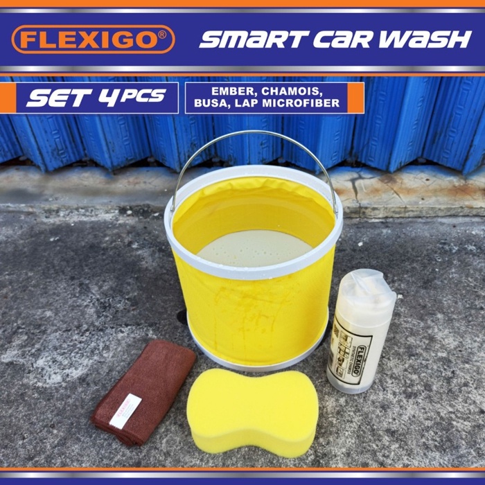 Perawatan Mobil Smart Car Wash: Flexigo Ember, Lipat Microfiber, Chamois, Busa