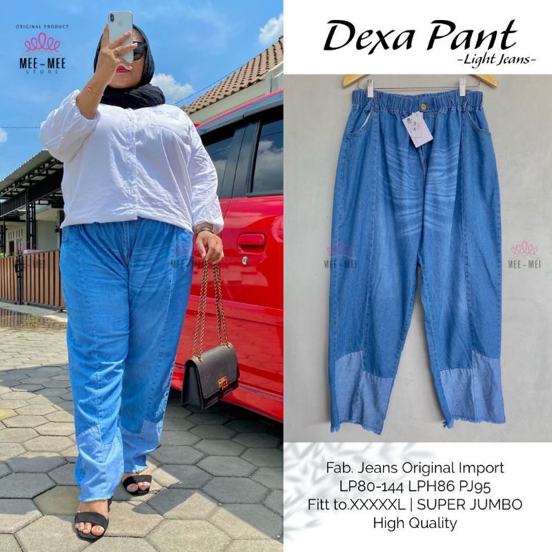 dexa pants celana jeans jumbo wanita by mee-mee