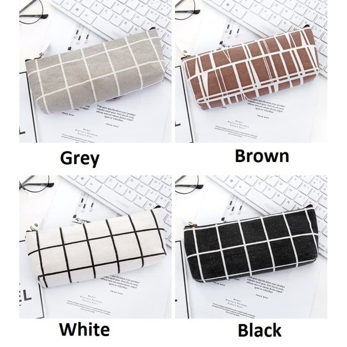 

Hitz TP0042 Tempat Pensil Korea Lattice Pattern / Tempat Kosmetik - Cokelat Keren