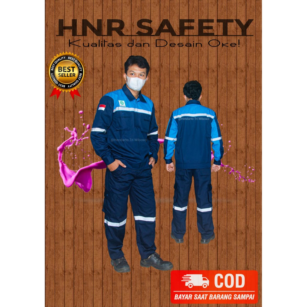 baju safety 1 stel baju  dan celana