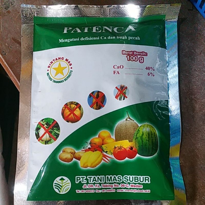 patenca kalsium organik
