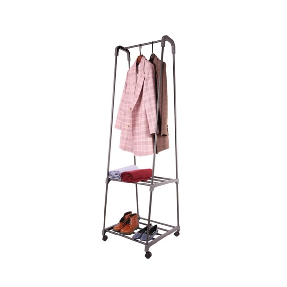 STORA Gantungan Pakaian Dengan Rak 2 Tingkat/Garment Rack