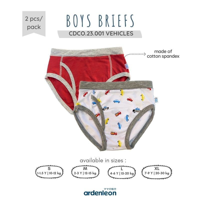 

ARDENLEON (2pcs) Celana Dalam Boys Vehicles Premium CDCO.23.001