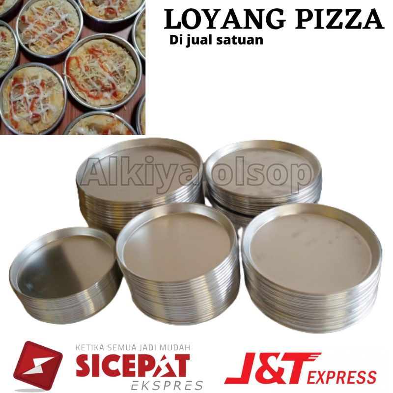Loyang pizza cetakan pizza aluminium ekonomis di jual satuan berbagai ukuran