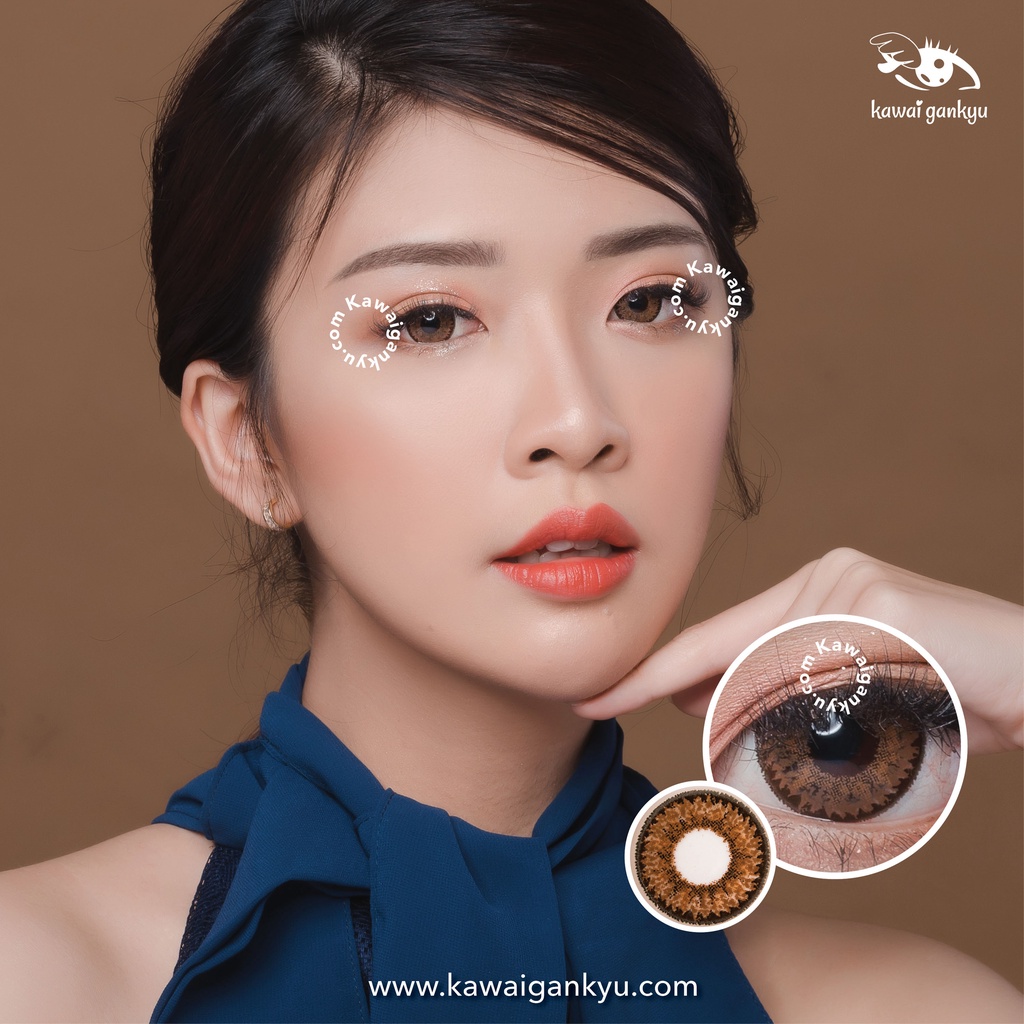 KawaiGankyu Softlens - Princess I-Pear Brown (1botol)