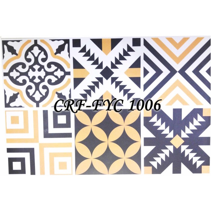 STICKER TEGEL FYC1006 45CM X 30 CM ISI 6 KOTAK BROWN CLASSIC STICKER_MURAH