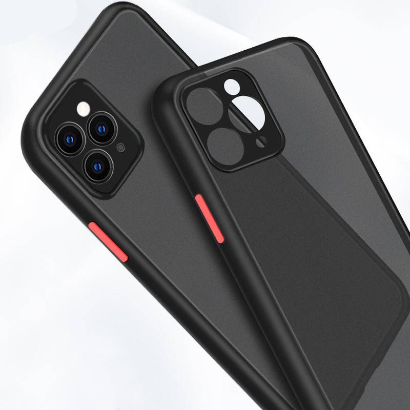 Case Pelindung Lensa Bahan Silikon Plastik Matte Untuk iPhone 11 Pro MAX X XS MAX XR