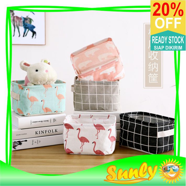 ☀ Sunly ☀ A075 DESKTOP STORAGE KERANJANG MULTIFUNGSI LIPAT TEMPAT AKSESORIS MINI BOX ORGANIZER