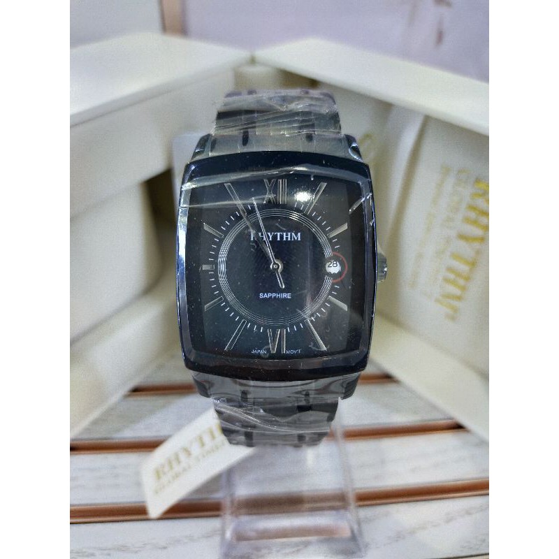 ( ORIGINAL ) Rhythm P1201S Jam Tangan Stainless Steel / P 1201 S