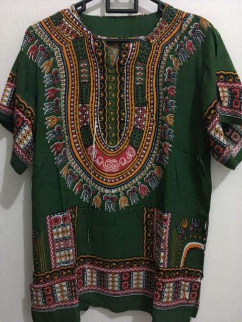 [promo] Kaos Dashiki Pria Wanita Dasar Warna All Size