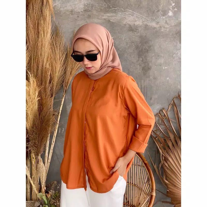 1KG MUAT 5PCS | MAUDY SHIRT KEMEJA POLOS KATUN RAYON PREMIUM HIGH QUALITY OOTD SELEBGRAM FASHION