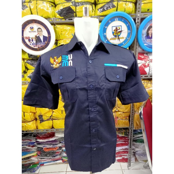 BAJU KEMEJA BUMN TERBARU BIRU DONGKER