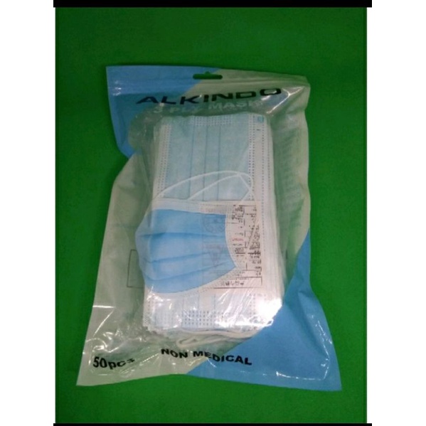 MASKER 3PLY HIJAB ALKINDO ISI 50LEMBAR