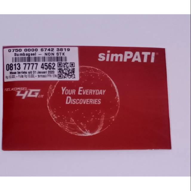 Nomor cantik simpati 7777 4562