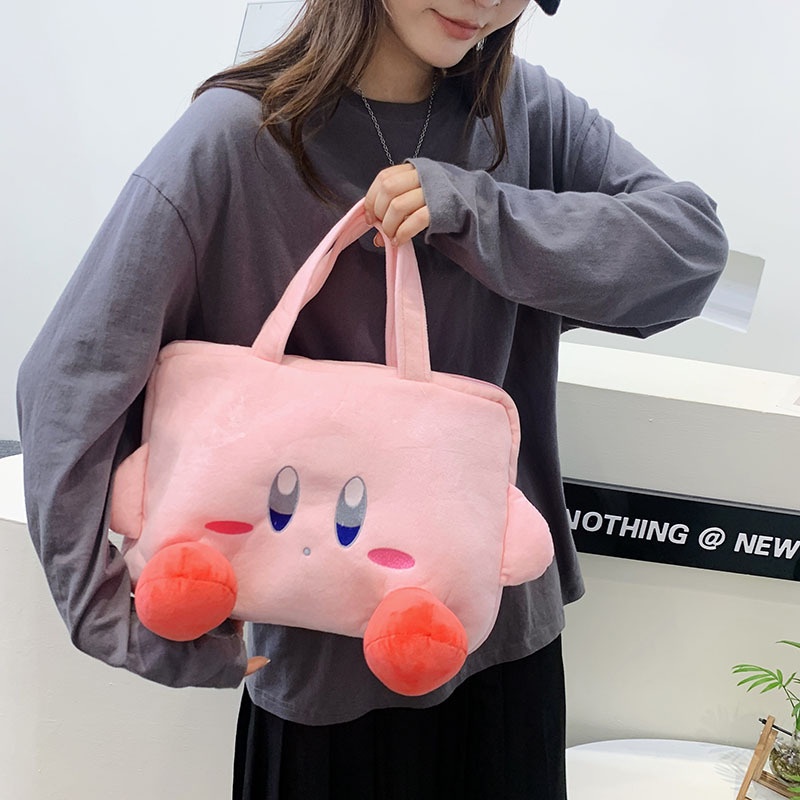 Drozenb Tas Laptop Besar/Tas Laptop Jinjing Karakter/Sarung Notebook Mac Laptop/Tas Laptop Motif Kirby Gaya Korea