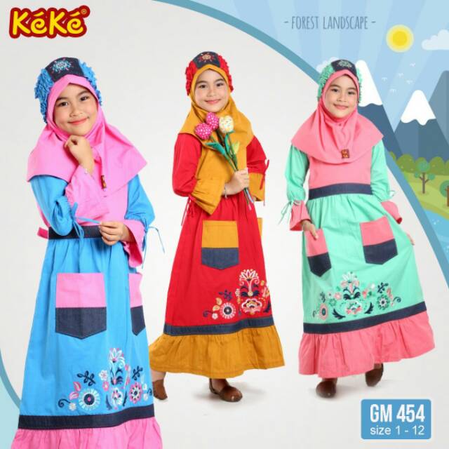 Qonitah Project Gamis  Anak  GM 454 Original Keke Busana 