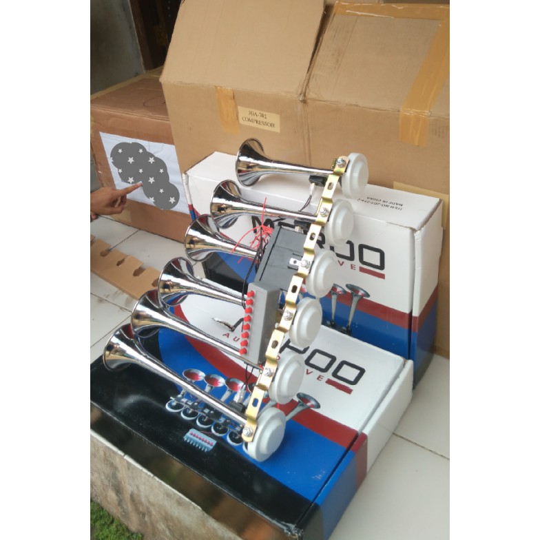 KLAKSON TELOLET 8 TOMBOL 6 CORONG MERK MAROO BISA 12 VOLT BISA 24 VOLT