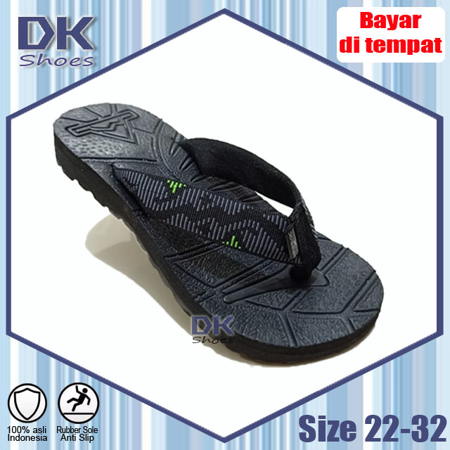 X-gear 39-43 Sandal Anak Karet Remaja Laki Dewasa / Sandal Jepit Hitam Laki / Sandal Murah Laki