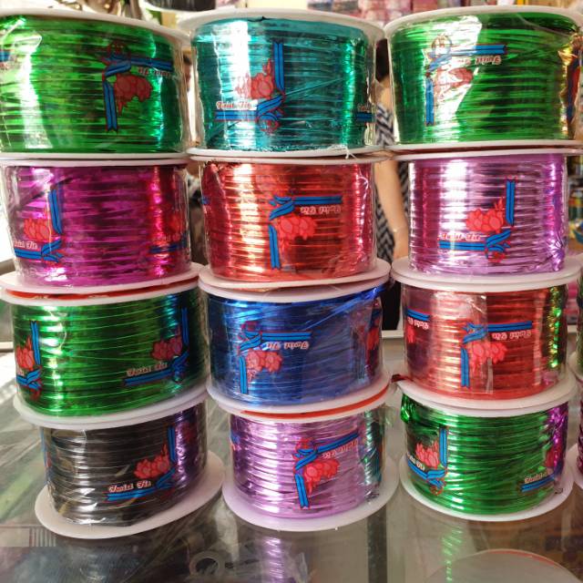 

Pita Kawat Souvenir Tali Ikat Roll 100 Yard Hadiah Kado Parcel Variasi Warna Twist Tie