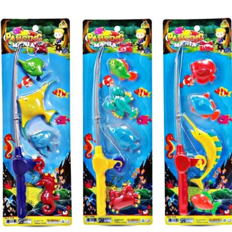 mainan anak pancing magnet pancing mania / mainan ikan pancing magnet
