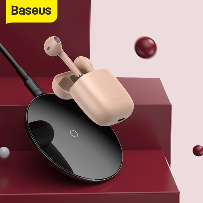 Baseus True Wireless Bluetooth Earphone Mini Earbuds Tws W04 Pro V5.0 - Wireless Pink
