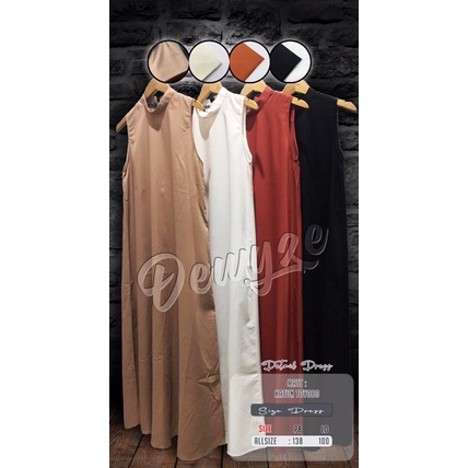 inner dress bahan katun toyobo / sleevless dress/gamis yukensi/kutung