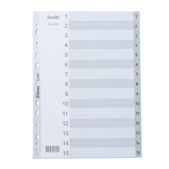 Bantex Numerical Indexes A4 20 Pages (1-20 index) #6213 05