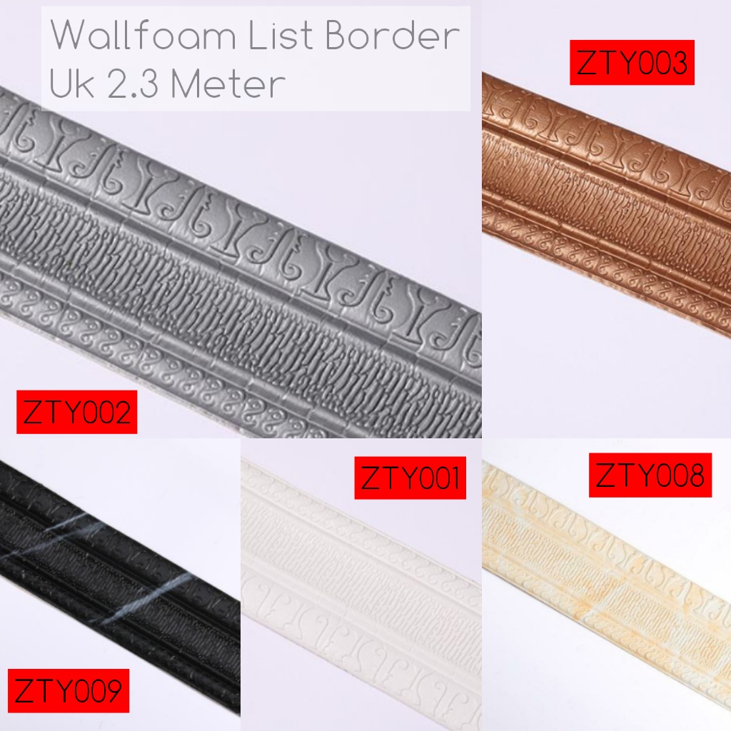 Solusi Dekorasi Wallfoam List Border - List border Wallpaper Foam - Wallstiker Dinding 2.3m