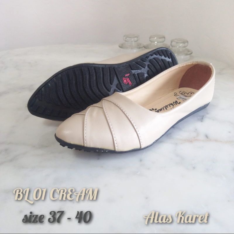 WHISLIND - DEXA SHOES SEPATU FLAT WANITA SEMI KULIT SOL KARET EMPUK | FLAT SHOES