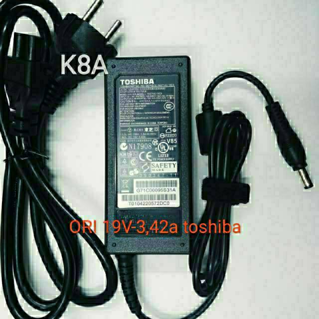 Charger toshiba original 19v-3,42A c640,L640,L730,L745,C800,C840,U505,L510,T135,C40,M35X,R731,T110-1