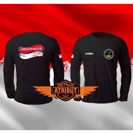 Kaos lengan panjang KEMENSOS HADIR