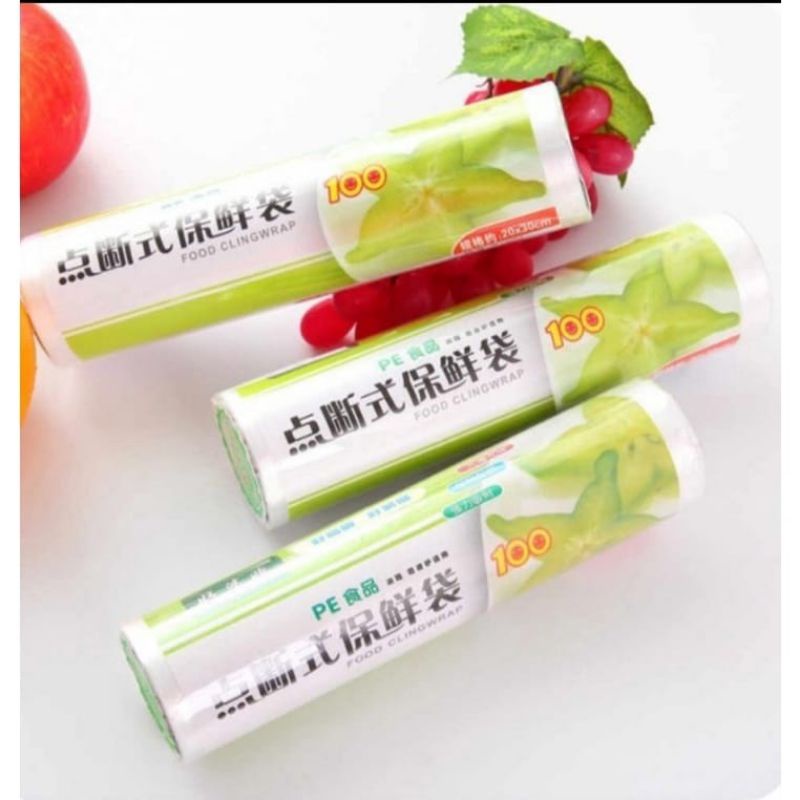 Plastik Roll Isi 100 Lembar Buah Sayur Food Grade Plastik Gulung