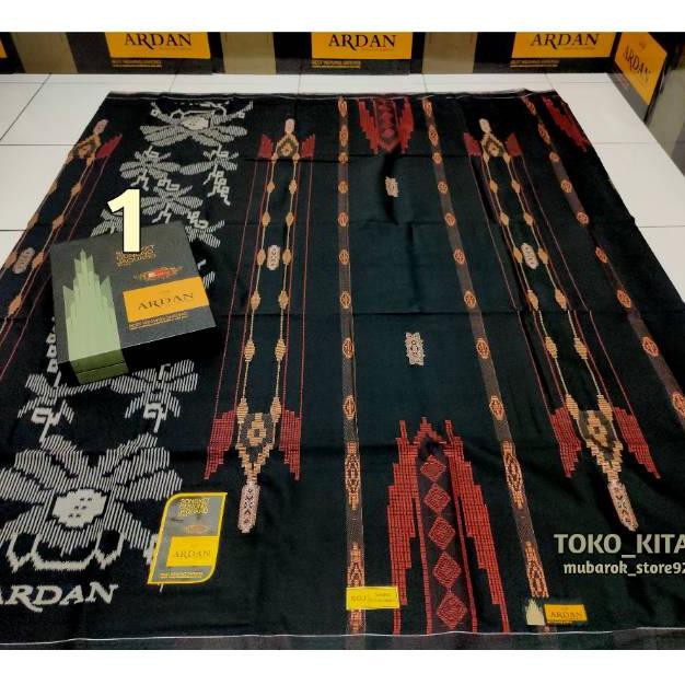 KODE 107 Sarung ARDAN SGJ Gold Exclusive Black Limited edition By ketjubung kecubung songket jacquar