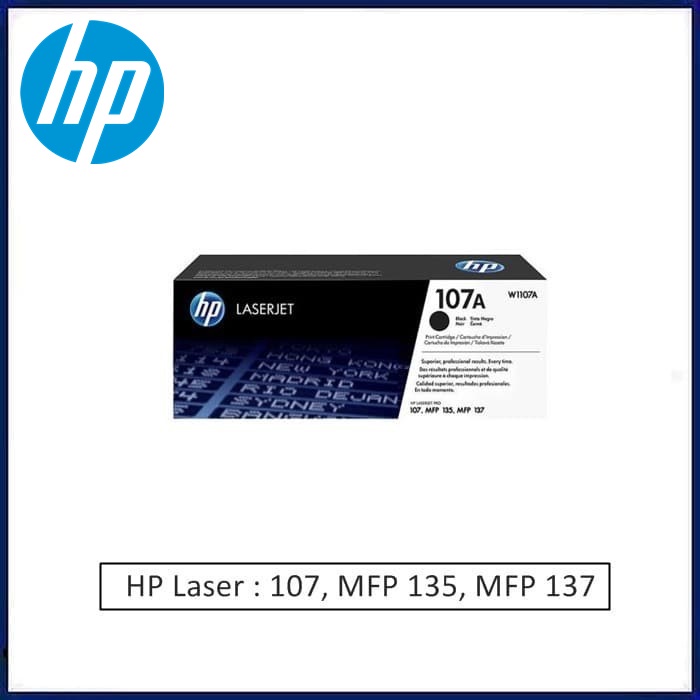 HP Toner Laserjet 107A Black W1107A Original Laser Jet Hitam