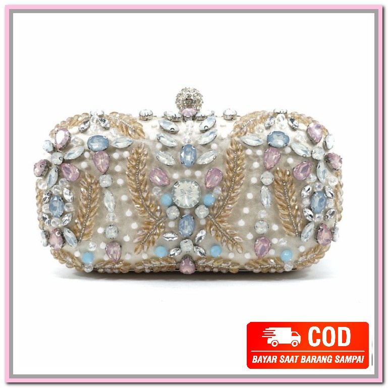 Tas Pesta Wanita Kondangan Dompet Kristal Payet Manik Elegan Mewa CP489 Taspesta Dan Kondangan Dia