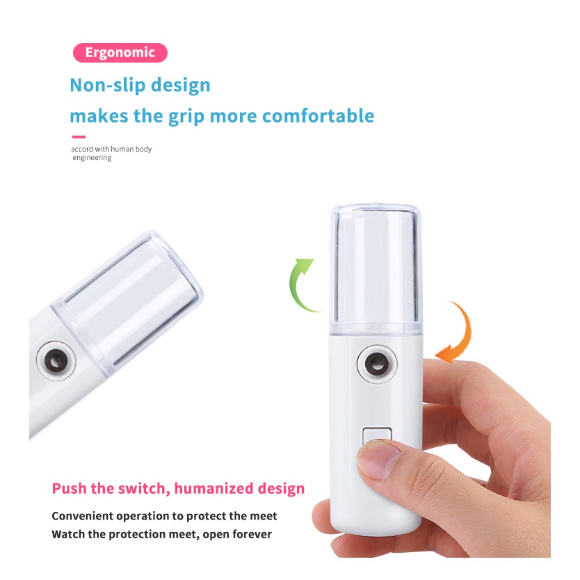 Nano Spray Water Replenishing Instrument Face Moisturizer Sprayer Portable Humidifier Skin Care Spa